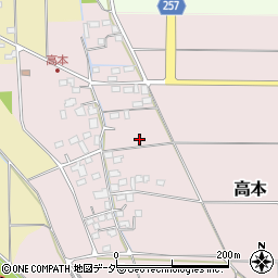 埼玉県熊谷市高本周辺の地図