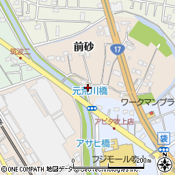 埼玉県鴻巣市前砂299周辺の地図