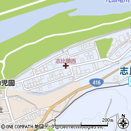 志比堺西周辺の地図