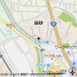 埼玉県鴻巣市前砂298周辺の地図