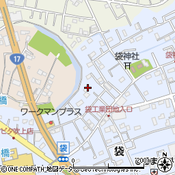 埼玉県鴻巣市袋185周辺の地図