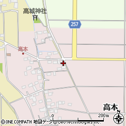 埼玉県熊谷市高本147周辺の地図