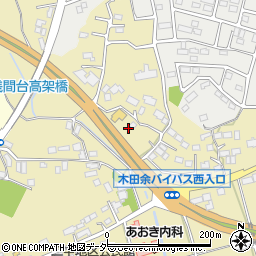 茨城県土浦市木田余周辺の地図