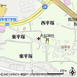 茨城県つくば市東平塚1015周辺の地図