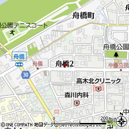 福井県福井市舟橋2丁目周辺の地図