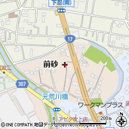 埼玉県鴻巣市前砂309周辺の地図