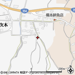 茨城県行方市次木周辺の地図