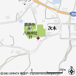 茨城県行方市次木324周辺の地図