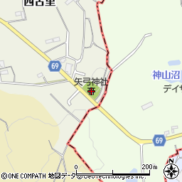 矢弓神社周辺の地図