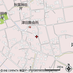 埼玉県熊谷市津田周辺の地図