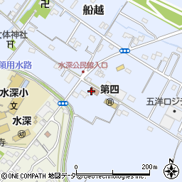 加須市　水深公民館周辺の地図