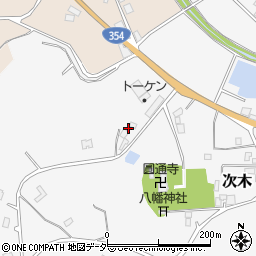 茨城県行方市次木448周辺の地図