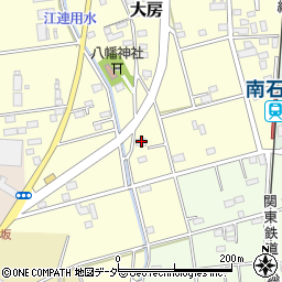 茨城県常総市大房348-1周辺の地図