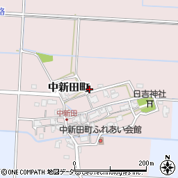 福井県福井市中新田町周辺の地図