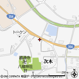茨城県行方市次木303周辺の地図