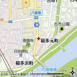 福井県福井市稲多元町周辺の地図