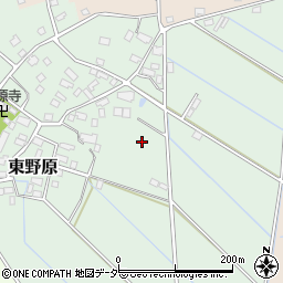 茨城県常総市東野原周辺の地図