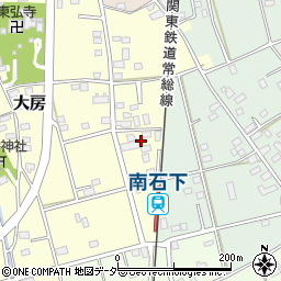 茨城県常総市大房737周辺の地図