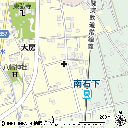 茨城県常総市大房724周辺の地図