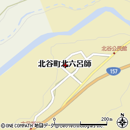 福井県勝山市北谷町北六呂師周辺の地図
