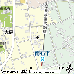 茨城県常総市大房734周辺の地図