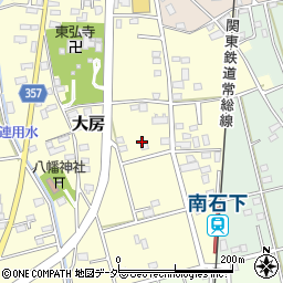 茨城県常総市大房730周辺の地図