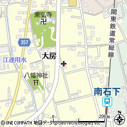 茨城県常総市大房726周辺の地図