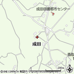 茨城県行方市成田496周辺の地図