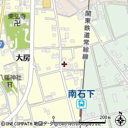 茨城県常総市大房166-4周辺の地図