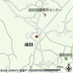 茨城県行方市成田周辺の地図