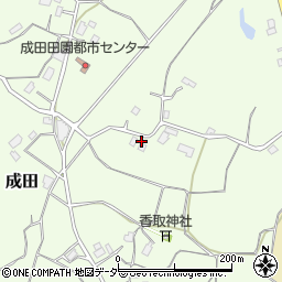 茨城県行方市成田614周辺の地図