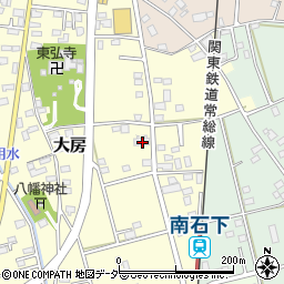 茨城県常総市大房221周辺の地図