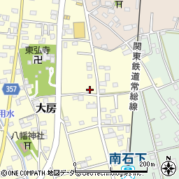 茨城県常総市大房114周辺の地図