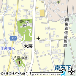 茨城県常総市大房110周辺の地図