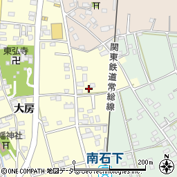 茨城県常総市大房115周辺の地図