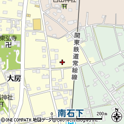 茨城県常総市大房128周辺の地図