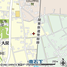 茨城県常総市大房117周辺の地図