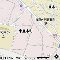 茨城県土浦市東並木町周辺の地図