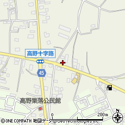 茨城県つくば市高野393-1周辺の地図