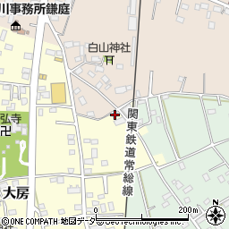 茨城県常総市大房133周辺の地図