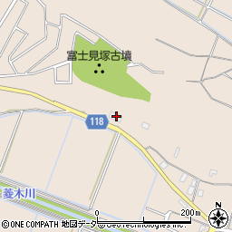 富士見塚古墳公園トイレ周辺の地図