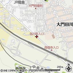 田川町入口周辺の地図