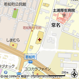 茨城県土浦市東若松町3993周辺の地図