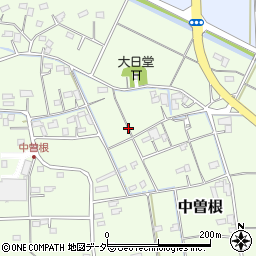 埼玉県熊谷市中曽根周辺の地図