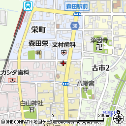 森田郵便局周辺の地図