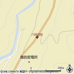 六峰温泉周辺の地図