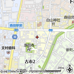 福井県福井市下森田本町周辺の地図