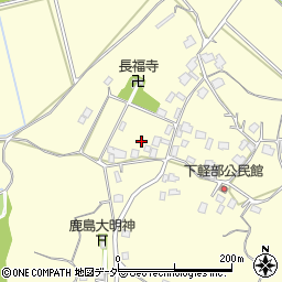 茨城県かすみがうら市下軽部307周辺の地図