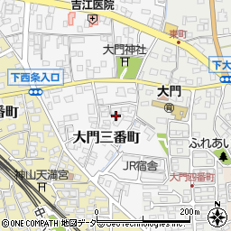 長野県塩尻市大門三番町12周辺の地図