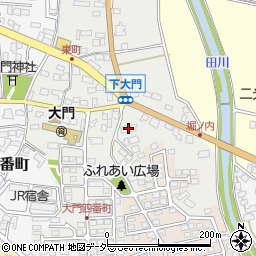 中日新聞　塩尻通信部周辺の地図